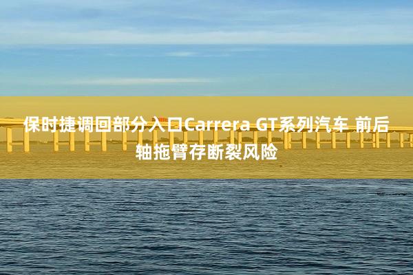 保时捷调回部分入口Carrera GT系列汽车 前后轴拖臂存断裂风险